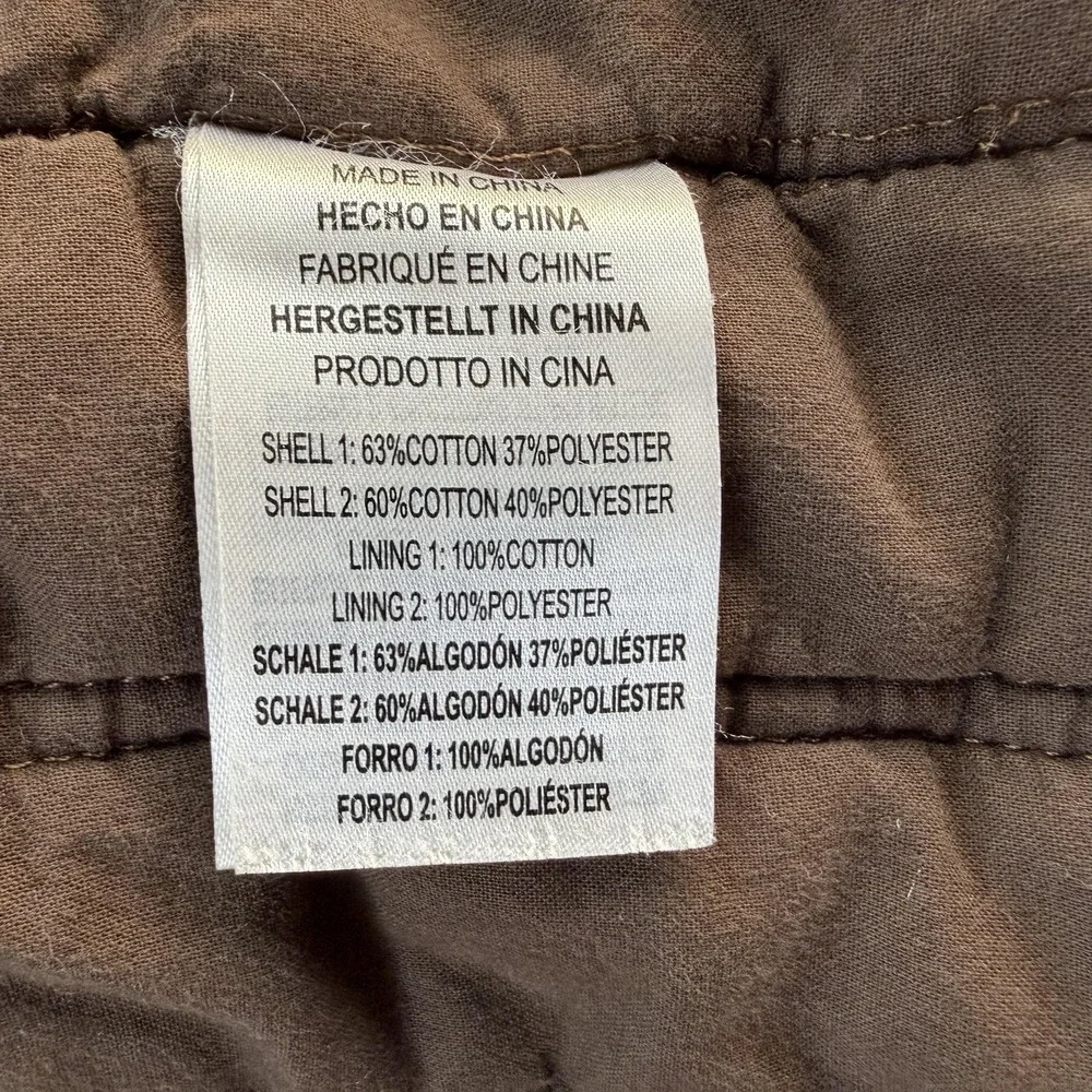 Legendary Whitetails Jacket Mens Small Brown Canvas Hooded Insulated Parka Lined